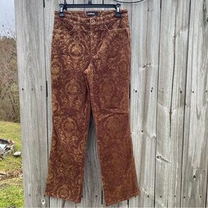 Cambio Jeans Vintage Pattern Pants | Boho Y2K Flare Westerncore Statement